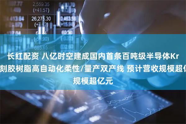 长红配资 八亿时空建成国内首条百吨级半导体KrF光刻胶树脂高自动化柔性/量产双产线 预计营收规模超亿元