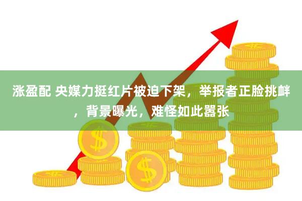 涨盈配 央媒力挺红片被迫下架，举报者正脸挑衅，背景曝光，难怪如此嚣张