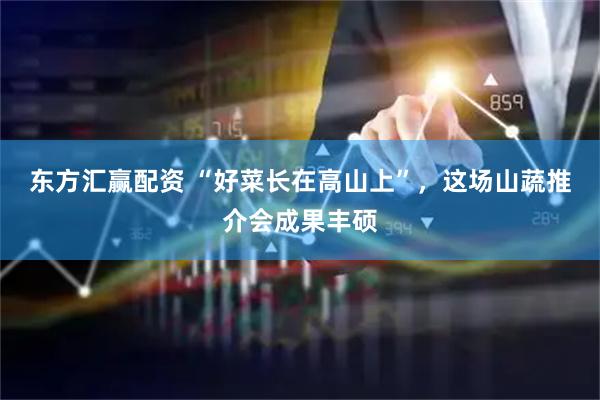 东方汇赢配资 “好菜长在高山上”，这场山蔬推介会成果丰硕